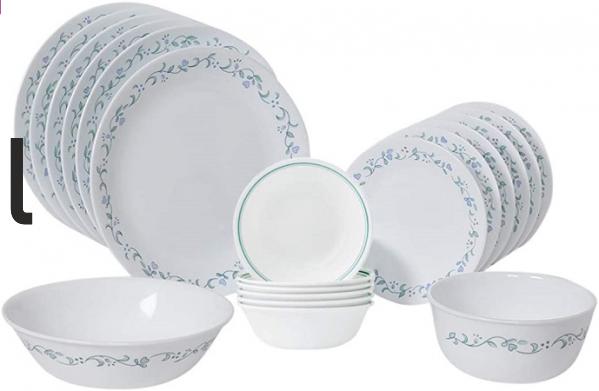 Unbreakable glass dinner set for export 