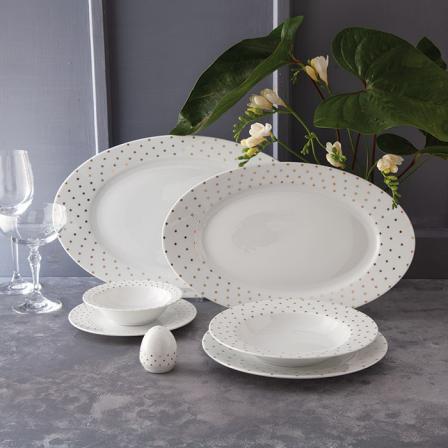 Porcelain dishes set to export