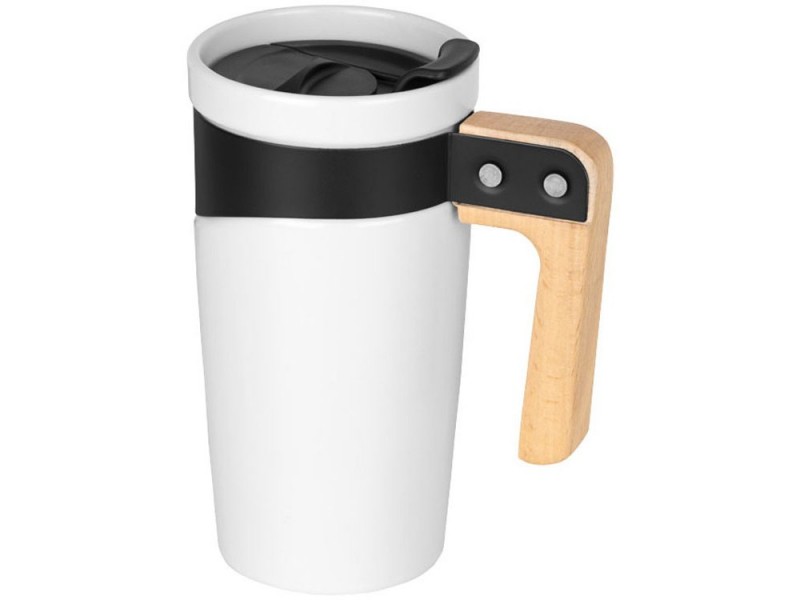 ceramic mug with silicone lid