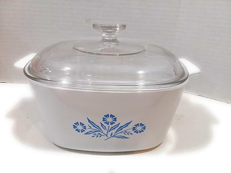 ceramic casserole dish with glass lid